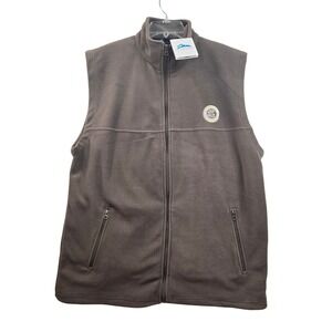 Mayfield Dairy Farms Mens XL Fleece Vest Brown Full Zip Embroidered Tri Mtn NEW!